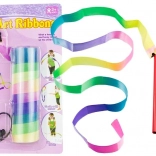 Tęczowa wstążka taneczna do gimnastyki artystycznej 121 cm