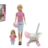 Zestaw lalek Anlily z wózkiem i akcesoriami