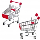 Mini metalowy wózek sklepowy dla dzieci i lalek – dekoracja i organizer