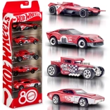 Hot Wheels Mattel rubinowoczerwona kolekcja 5 autek na 80-lecie
