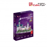 Świecące puzzle 3D zamek Neuschwanstein 128 elementów