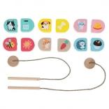 Cubika Co jemy – nawlekany drewniany zestaw