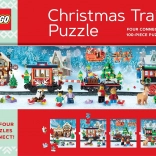 Świąteczne puzzle pociąg LEGO 4×100 elementów