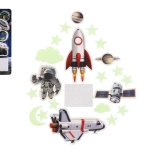 Świecące kosmiczne dekoracje na ścianę i sufit