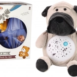 Usypiający pluszowy piesek z trybem dzień i noc