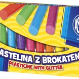 Astra plastelina z brokatem – 12 kolorów