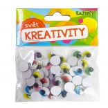 Ruchome oczka kolorowe 12 mm