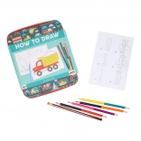 Petit Collage jak narysować pojazdy – kreatywny zestaw dla dzieci