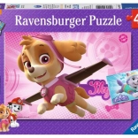 Ravensburger puzzle Psi Patrol Skye i Everest 2×24 elementów