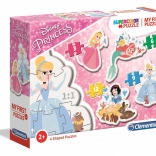 Moje pierwsze puzzle Disney Księżniczki 4w1 (3, 6, 9, 12 elementów) – Clementoni