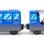 Pociąg osobowy z maszynistą i pasażerami na baterie