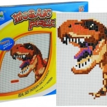 Duża mozaika z dinozaurem kolorowe klipsy