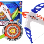 Łuk z tarczą na piankowe strzałki z przyssawką, 6 szt.