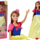 Lalka Anlily Księżniczka z długimi ciemnymi włosami i żółtą suknią