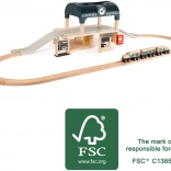 drewniana kolejka z dworcowym zestawem small foot