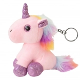Pluszowy jednorożec brelok różowy