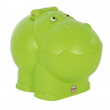 Plastowe pudełko na zabawki Hipopotam zielony
