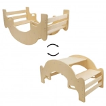 Stół piknikowy i huśtawka 2w1 naturalny