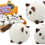 Puszysty kotek Stretch Jumping Mascot Biały