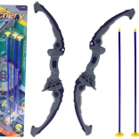 Łuk dla dzieci z przyssawkowymi strzałami, fioletowy, 3 sztuki