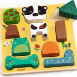 Djeco Puzz & Match Happy Zwierzątka drewniane puzzle dla najmłodszych