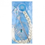 Zestaw piękności z blond warkoczem dla małych księżniczek