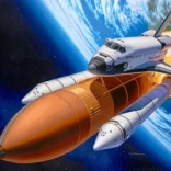 Plastikowy model Space Shuttle Discovery & Booster Rockets