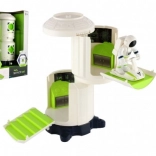 Stacja kosmiczna ze światłami i dźwiękami z astronautą na baterie