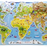 Magnetyczne puzzle mapa świata - obrazy i gra 2w1