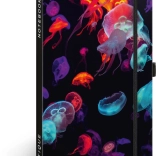 NOTIQUE notes w linie 13 × 21 cm z gumką i pętelką