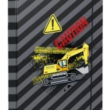 Baagl teczka na szkolne zeszyty A5 koparka