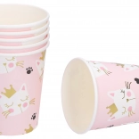 Papierowe kubki imprezowe Kot 250ml, 6 szt.