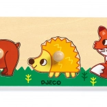 Prosta układanka wtykowa Leśne Zwierzęta z uchwytami