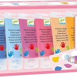 DJECO Farby do malowania palcami w tubkach 6x75 ml