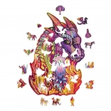 drewniane puzzle smok