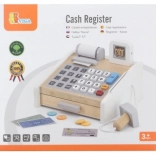 VIGA drewniana kasa szaro-biała