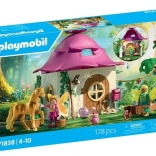 Playmobil Princess Magic przytulny domek wróżek ze złotym jednorożcem