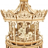 Drewniany karuzela - 3D Układanka z Pozytywką