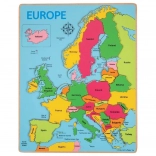 Bigjigs Toys drewniane puzzle mapa Europy, 25 elementów