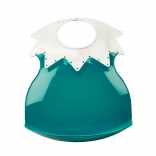 Plastowy śliniak z kołnierzem Deep Peacock