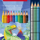 Kredki Faber-Castell Colour Grip Dinozaur 10+3
