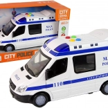 Policyjny van z napędem ciernym, światłami i dźwiękami