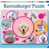 Puzzle Ravensburger Jednorożce Psiaki