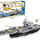 wojskowy lotniskowiec z myśliwcami