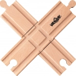 Skrzyżowanie kolejowe do drewnianych kolejek