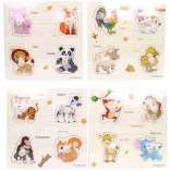 Drewniana układanka dla dzieci, 15 x 15 cm