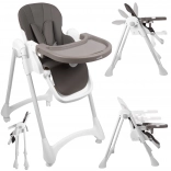 Krzesełko do karmienia Deli szare