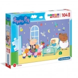 Puzzle Supercolor Maxi 104 Świnka Peppa