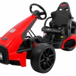 Elektryczny gokart dziecięcy XR-1 czerwony z regulowaną kierownicą i sportowym fotelem