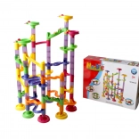 Dziecięca tor kulkowy 3+ z elementami konstrukcyjnymi, 105 sztuk i 30 kulkami